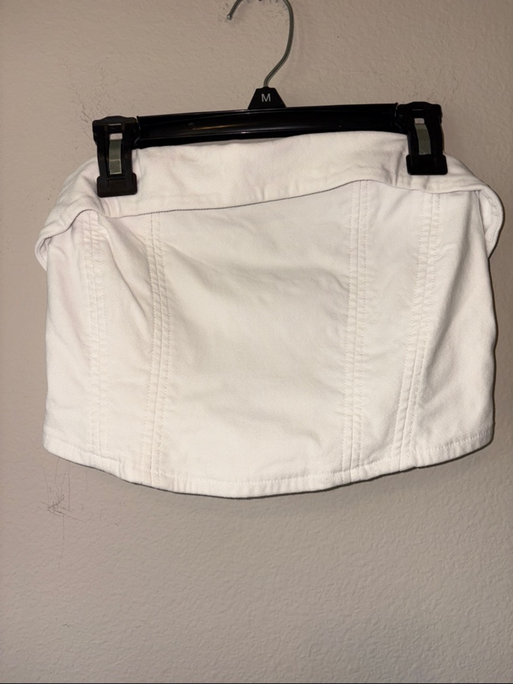 wild fable White Strapless Crop Top